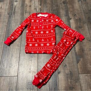 Rabbit + Bear Organic Christmas‎ / Holiday PJ Set Unisex 24 Months